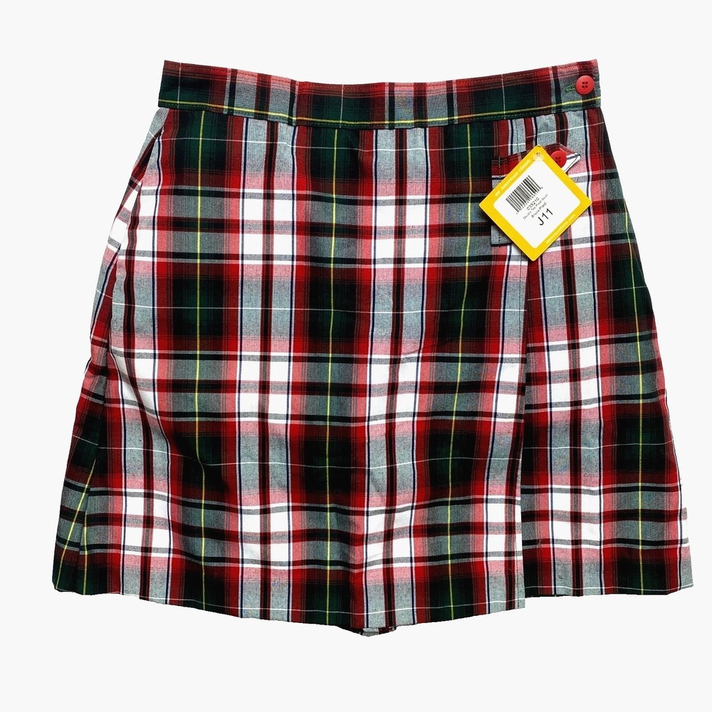 Dennis Uniform Skort Girls J11 Red NEW Bruce Plaid